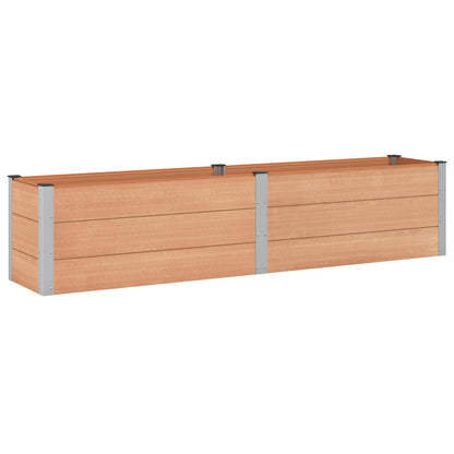 vidaXL Garden Raised Bed Brown 250 x 50 x 54 cm WPC and Aluminium