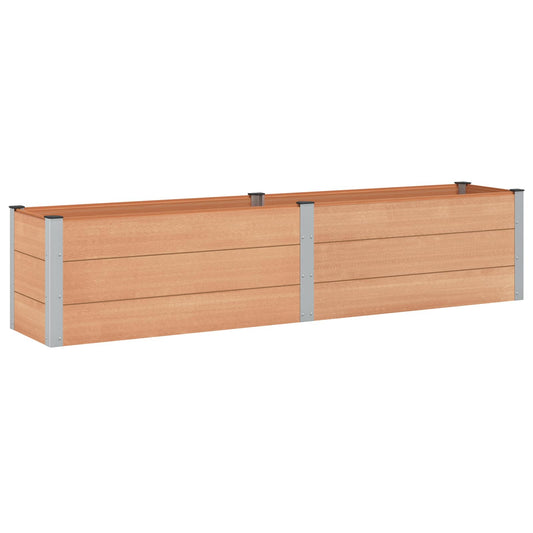 vidaXL Garden Raised Bed Brown 250 x 50 x 54 cm WPC and Aluminium