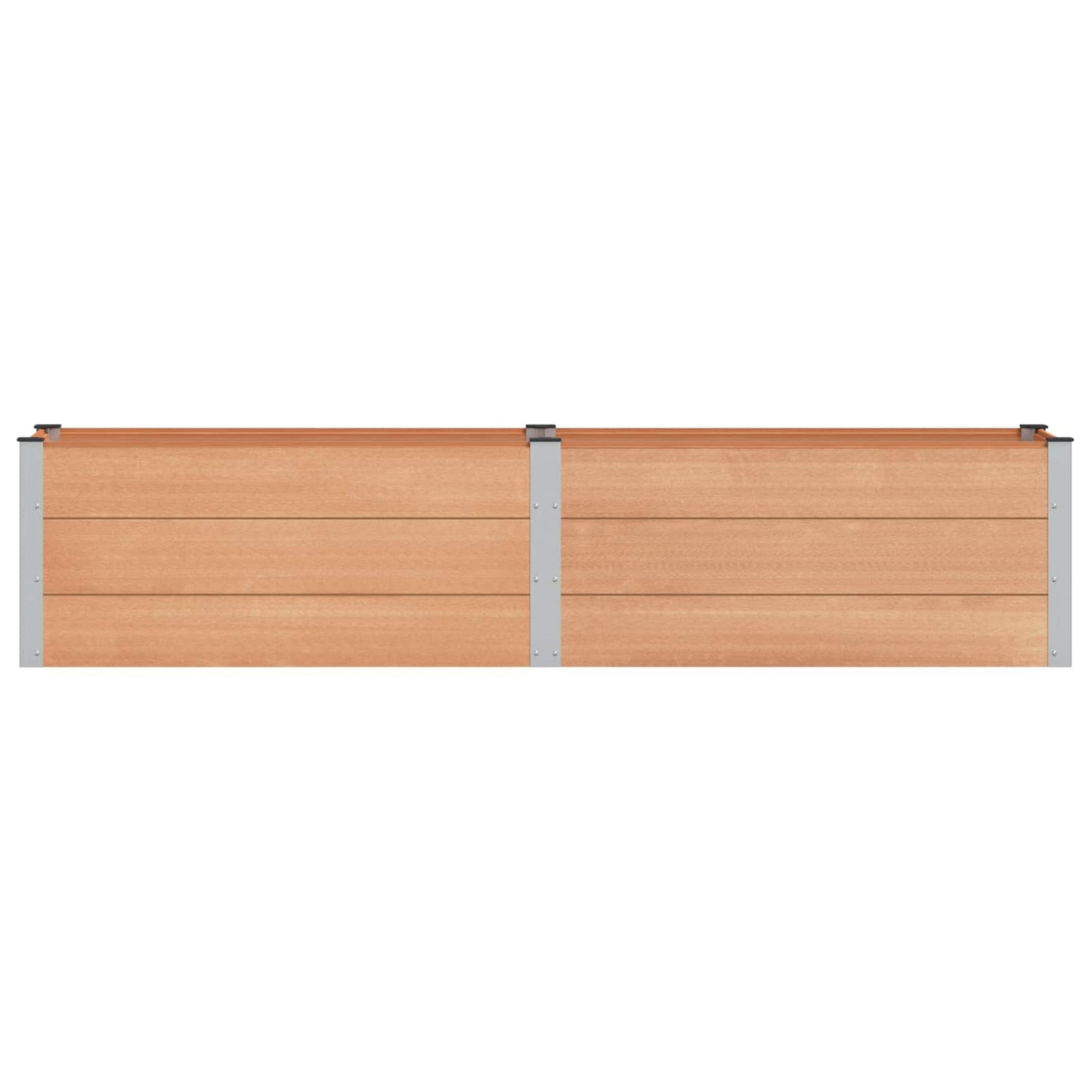vidaXL Garden Raised Bed Brown 250 x 50 x 54 cm WPC and Aluminium