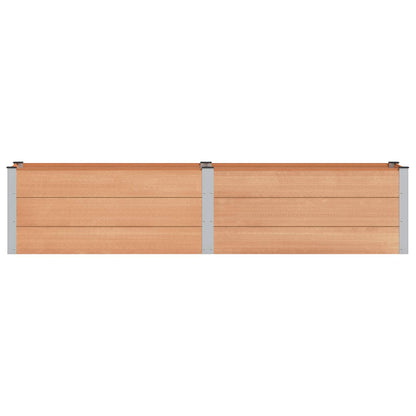 vidaXL Garden Raised Bed Brown 250 x 50 x 54 cm WPC and Aluminium