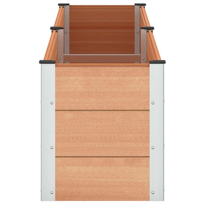 vidaXL Garden Raised Bed Brown 250 x 50 x 54 cm WPC and Aluminium