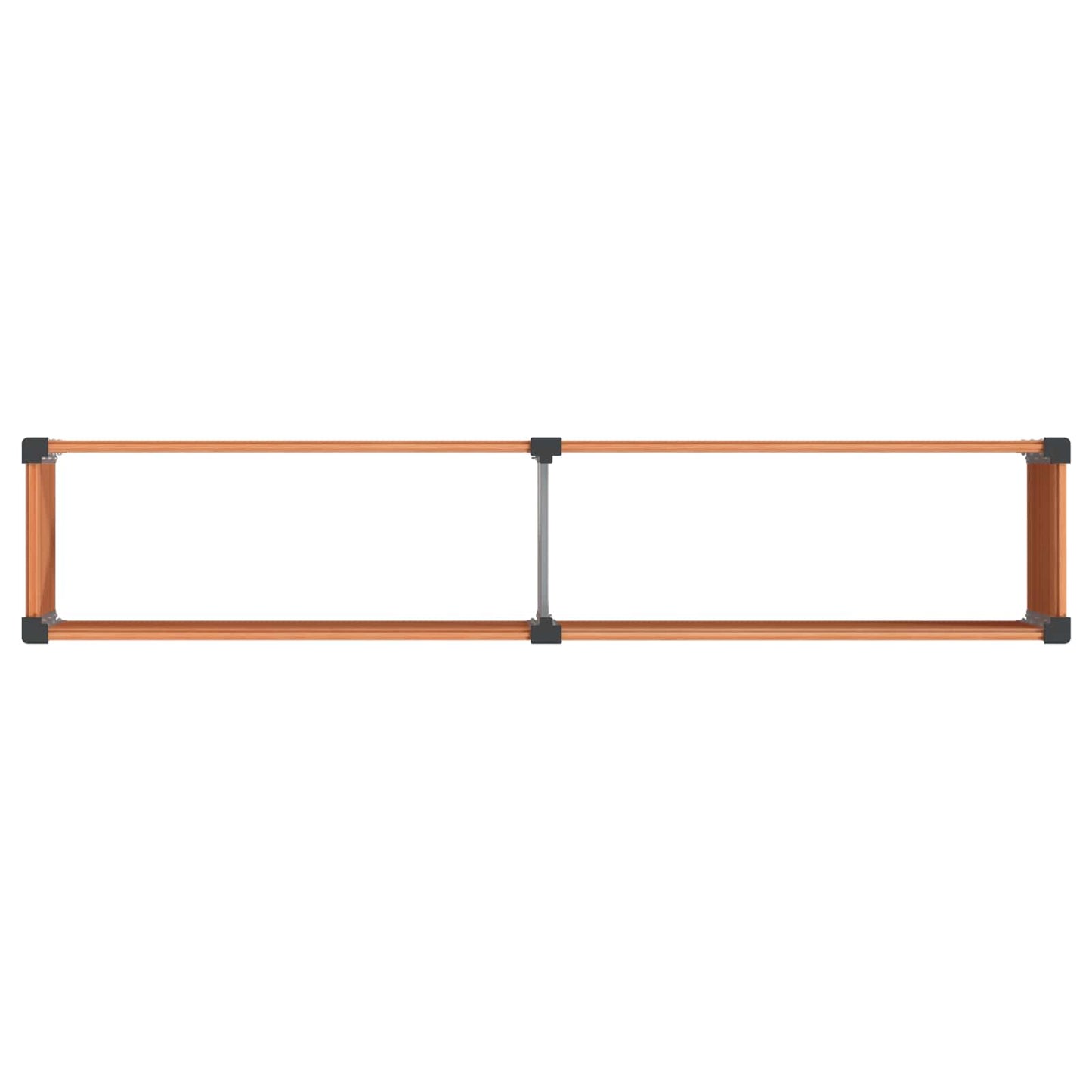 vidaXL Garden Raised Bed Brown 250 x 50 x 54 cm WPC and Aluminium