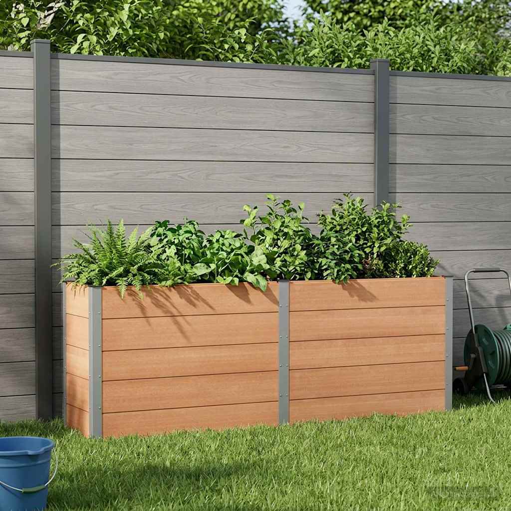 vidaXL Garden Raised Bed Brown 250 x 50 x 91 cm