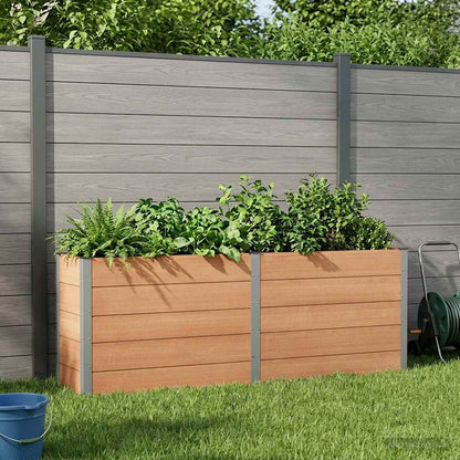 vidaXL Garden Raised Bed Brown 250 x 50 x 91 cm