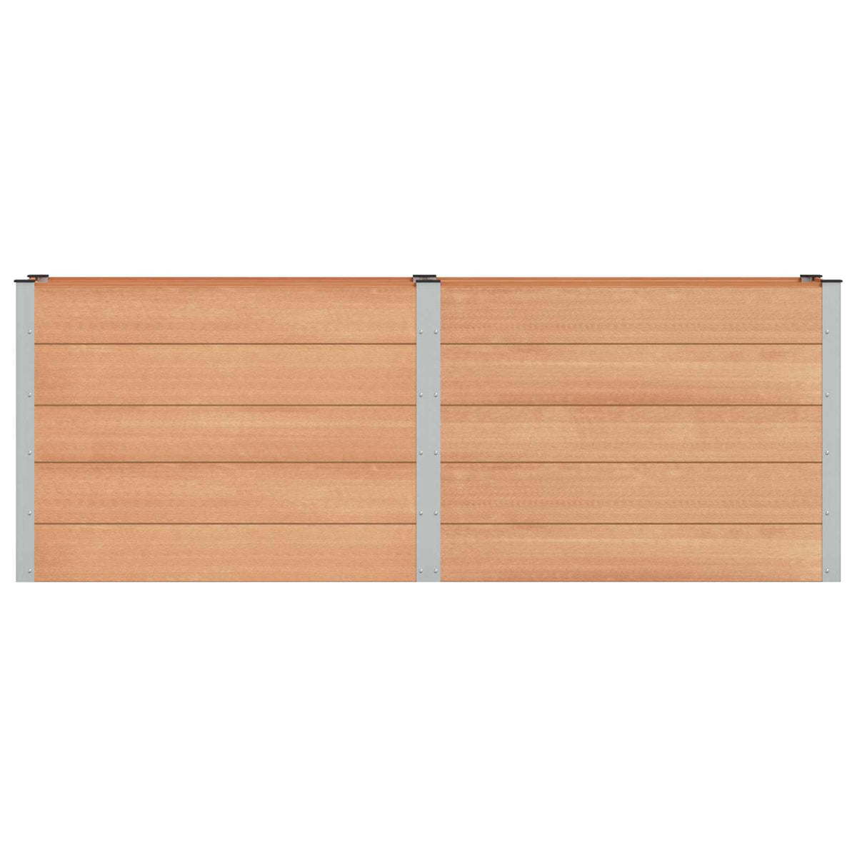 vidaXL Garden Raised Bed Brown 250 x 50 x 91 cm WPC and Aluminium