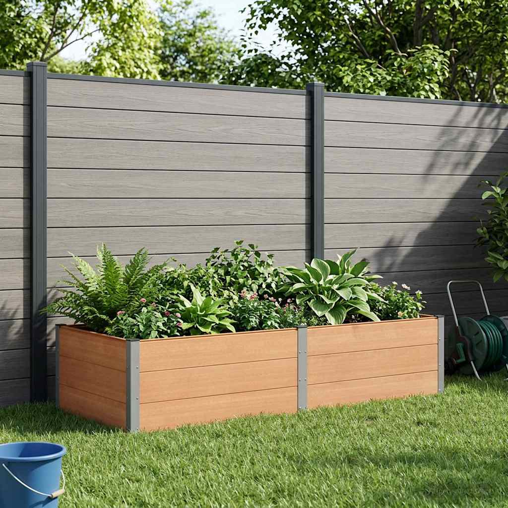 vidaXL Garden Raised Bed Brown 250 x 100 x 54 cm