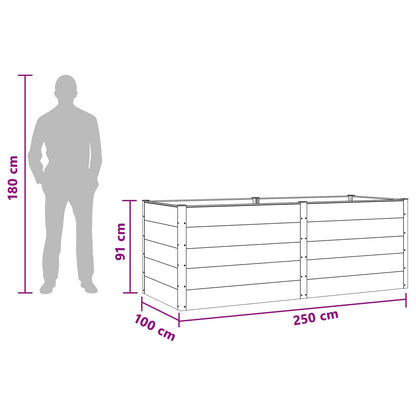vidaXL Garden Raised Bed Brown 250 x 100 x 91 cm