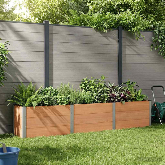 vidaXL Garden Raised Bed Brown 300 x 50 x 54 cm