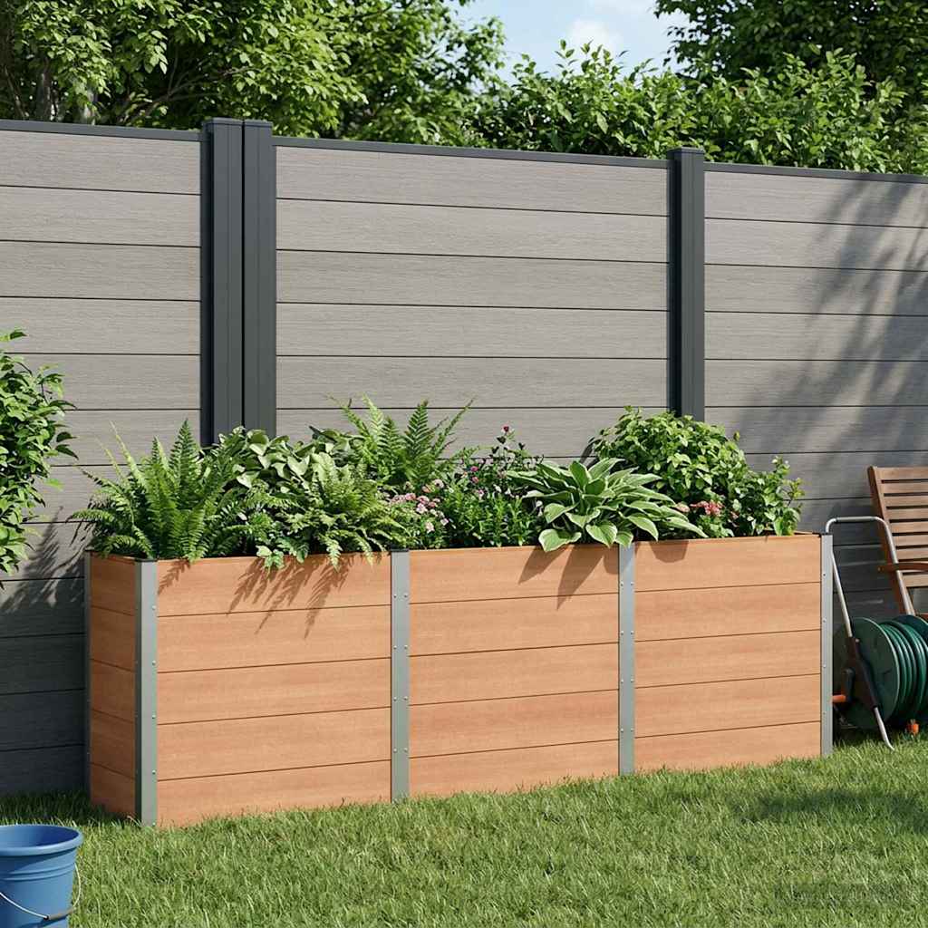 vidaXL Garden Raised Bed Brown 300 x 50 x 91 cm