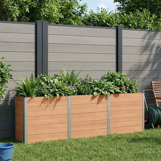 vidaXL Garden Raised Bed Brown 300 x 50 x 91 cm