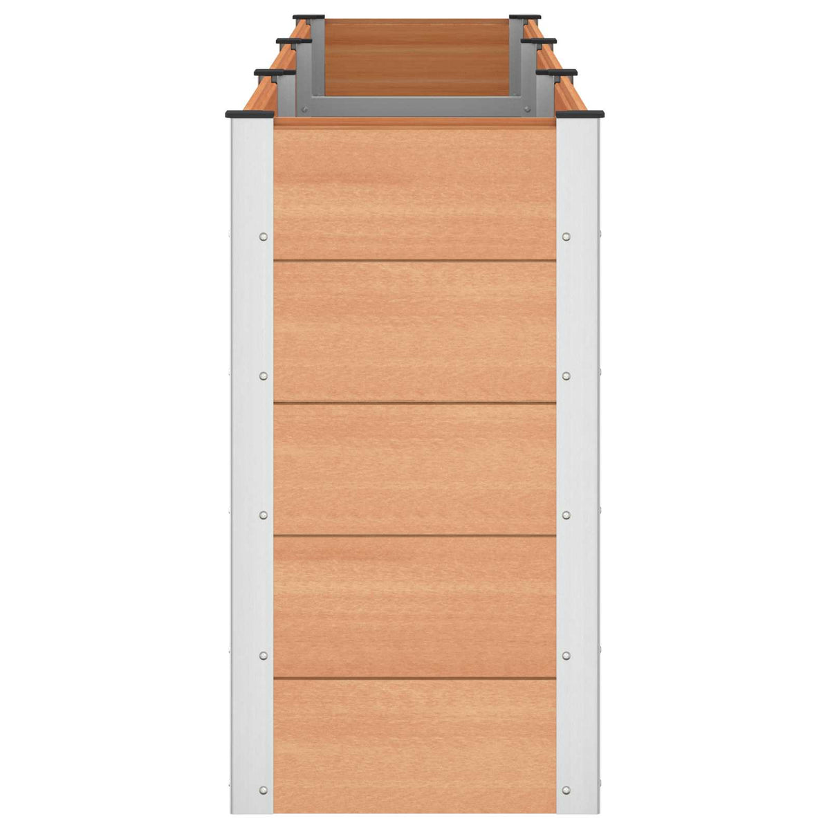 vidaXL Garden Raised Bed Brown 300 x 50 x 91 cm WPC and Aluminium