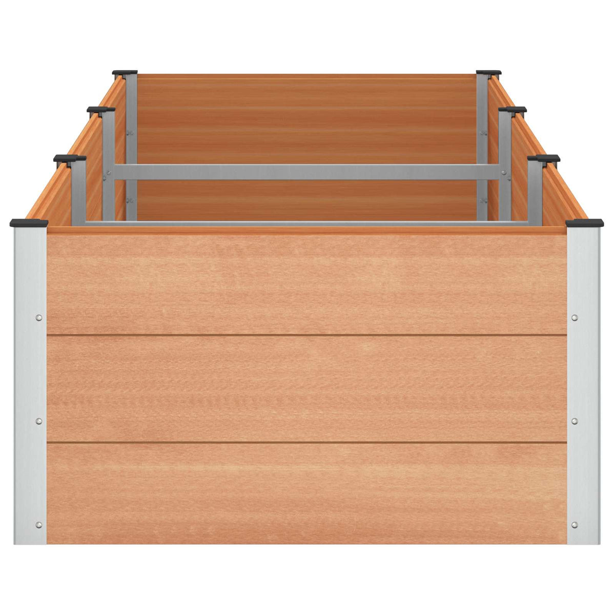 vidaXL Garden Raised Bed Brown 300 x 100 x 54 cm WPC and Aluminium