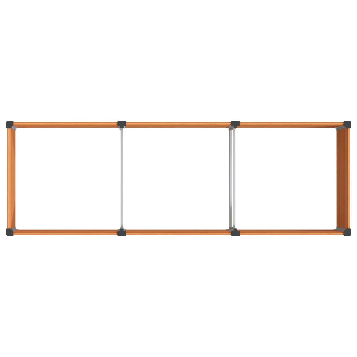vidaXL Garden Raised Bed Brown 300 x 100 x 54 cm WPC and Aluminium