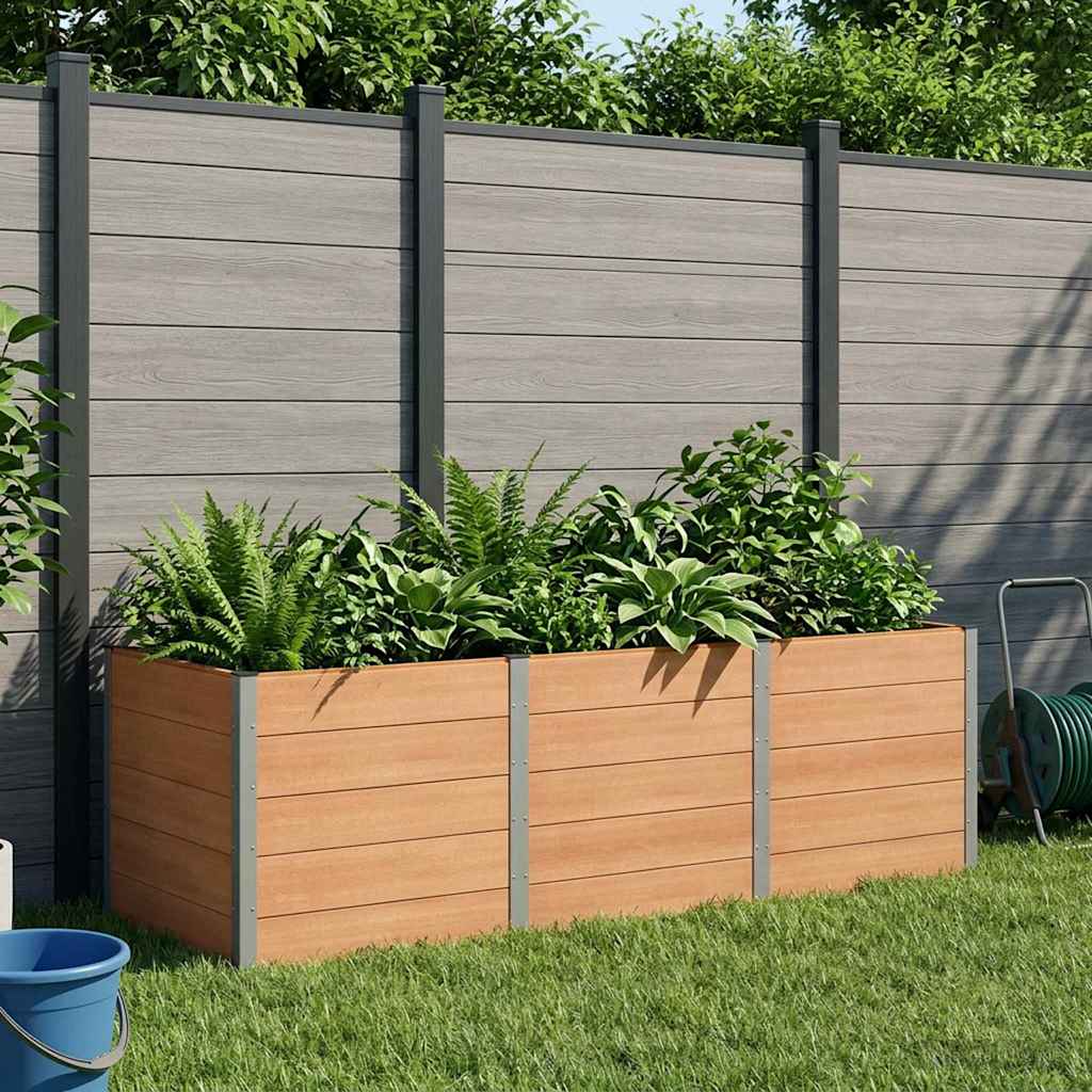 vidaXL Garden Raised Bed Brown 300 x 100 x 91 cm