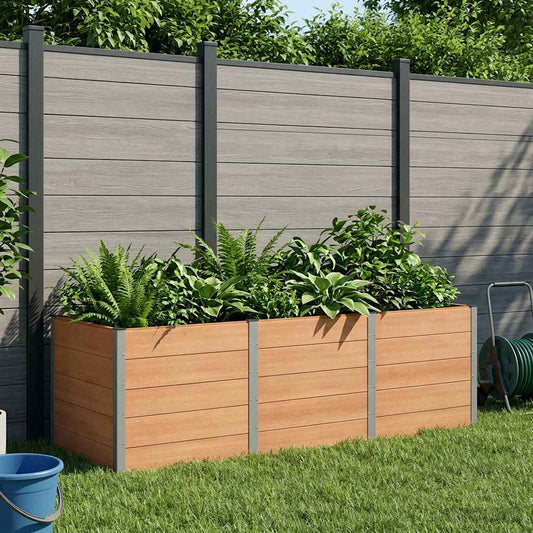 vidaXL Garden Raised Bed Brown 300 x 100 x 91 cm