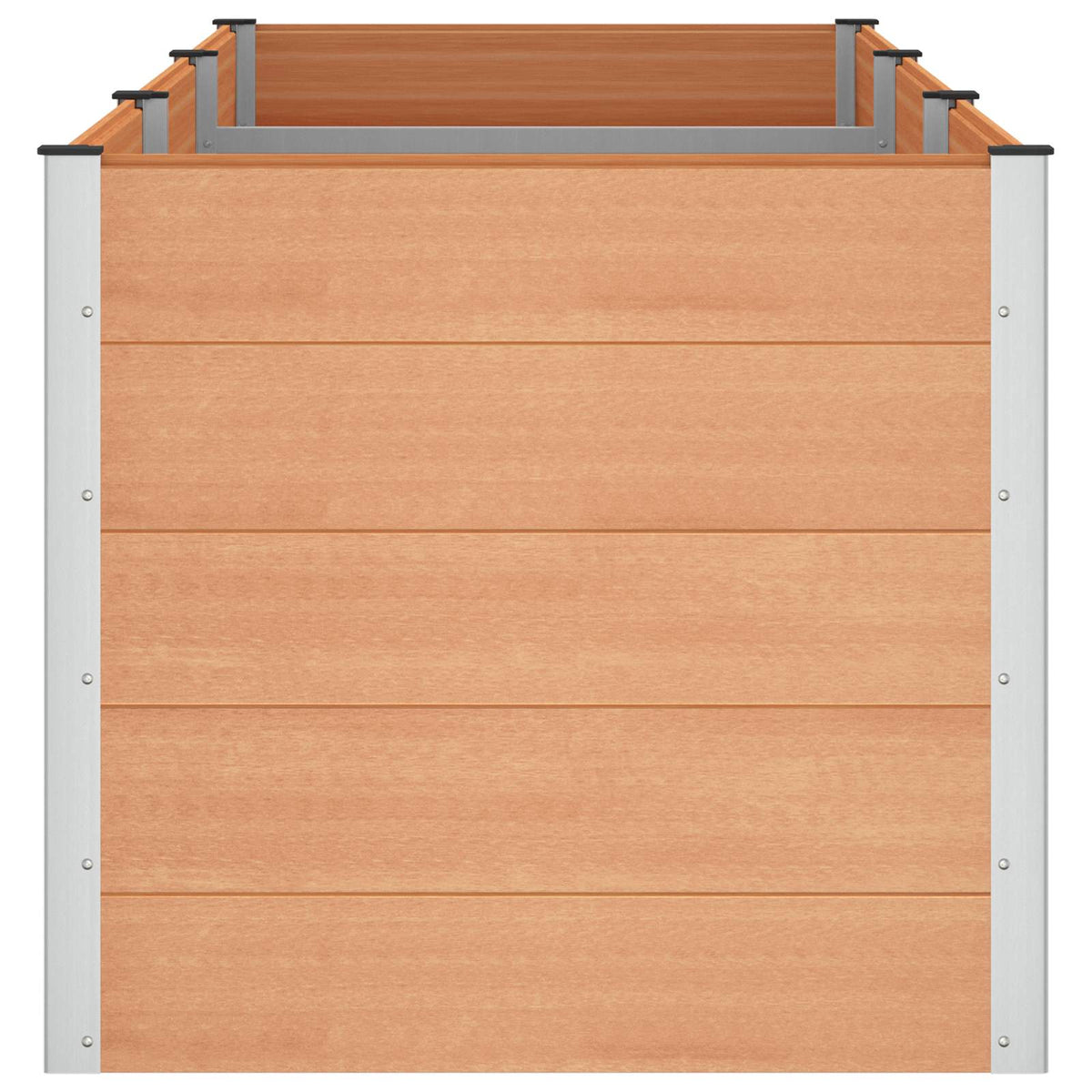 vidaXL Garden Raised Bed Brown 300 x 100 x 91 cm WPC and Aluminium