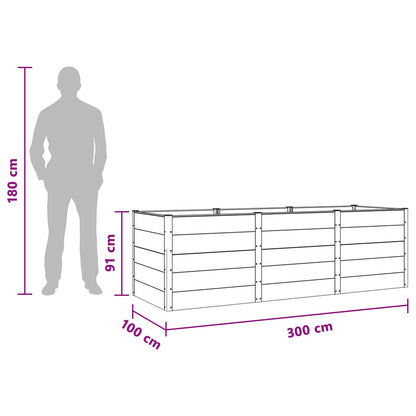vidaXL Garden Raised Bed Brown 300 x 100 x 91 cm