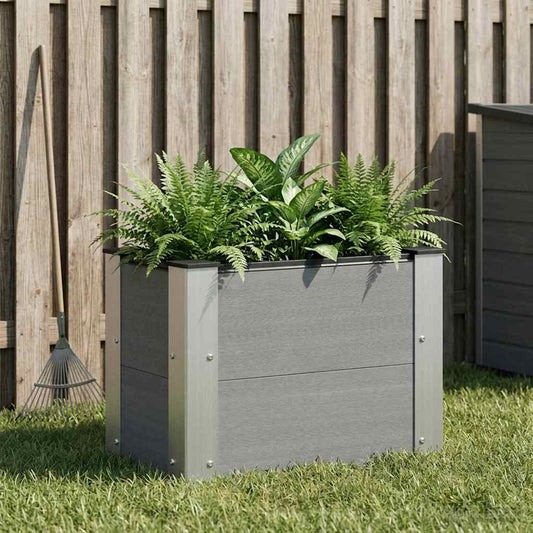 vidaXL Garden Raised Bed Grey 50 x 30 x 36 cm