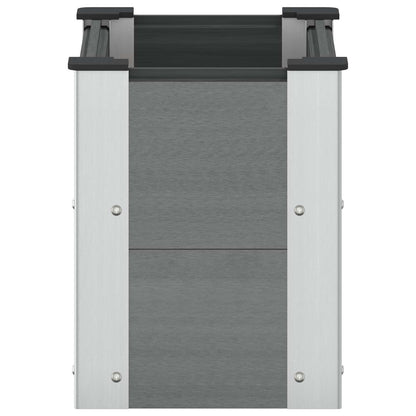 vidaXL Garden Raised Bed Grey 50 x 30 x 36 cm