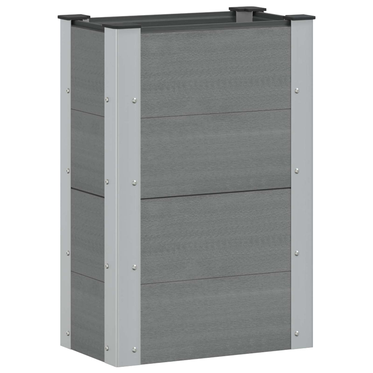 vidaXL Garden Raised Bed Grey 50 x 30 x 72 cm WPC and Aluminium
