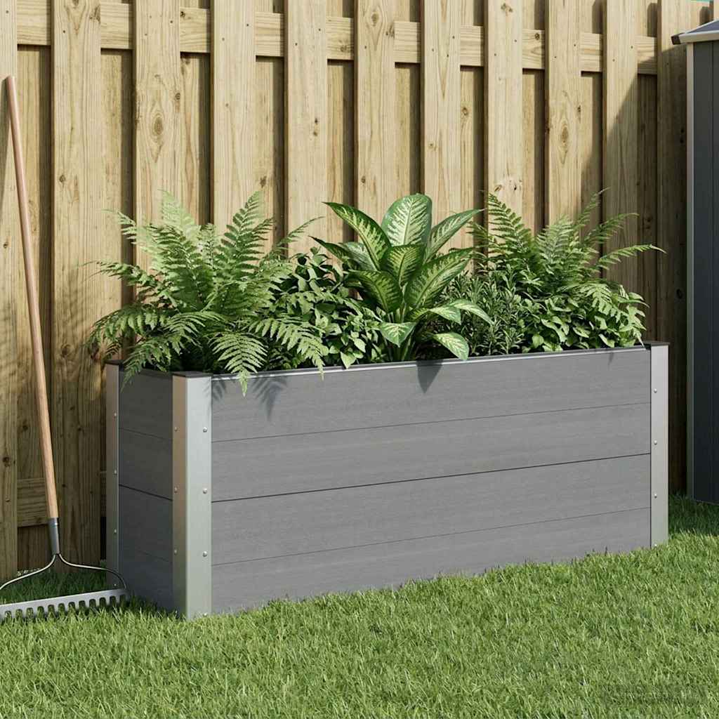 vidaXL Garden Raised Bed Grey 100 x 30 x 72 cm