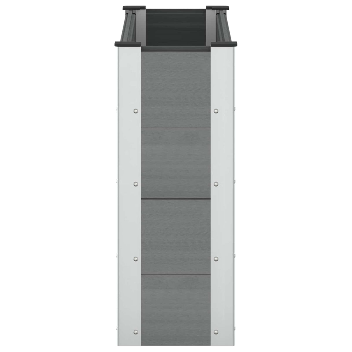 vidaXL Garden Raised Bed Grey 100 x 30 x 72 cm WPC and Aluminium