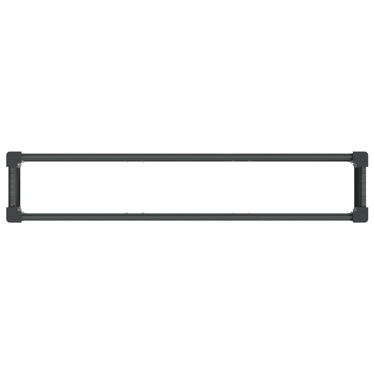 vidaXL Garden Raised Bed Grey 150 x 30 x 36 cm WPC and Aluminium