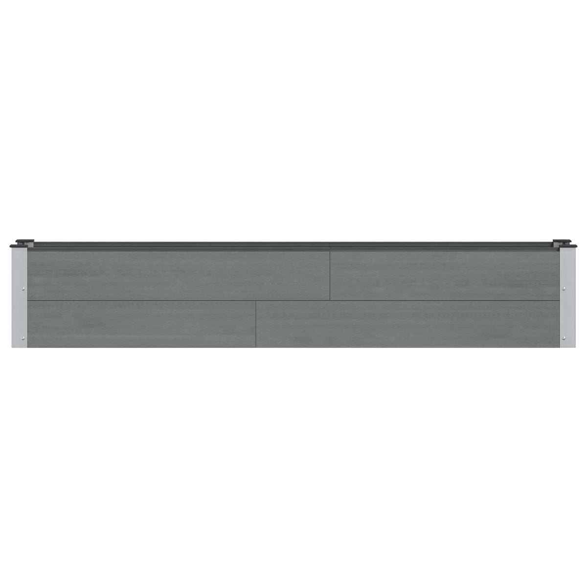vidaXL Garden Raised Bed Grey 200 x 30 x 36 cm WPC and Aluminium