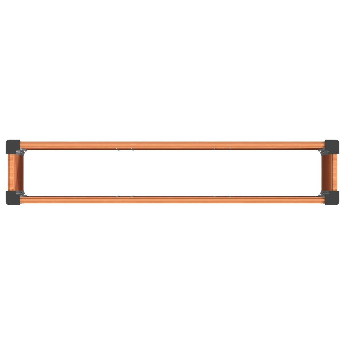 vidaXL Garden Raised Bed Brown 150 x 30 x 36 cm WPC and Aluminium