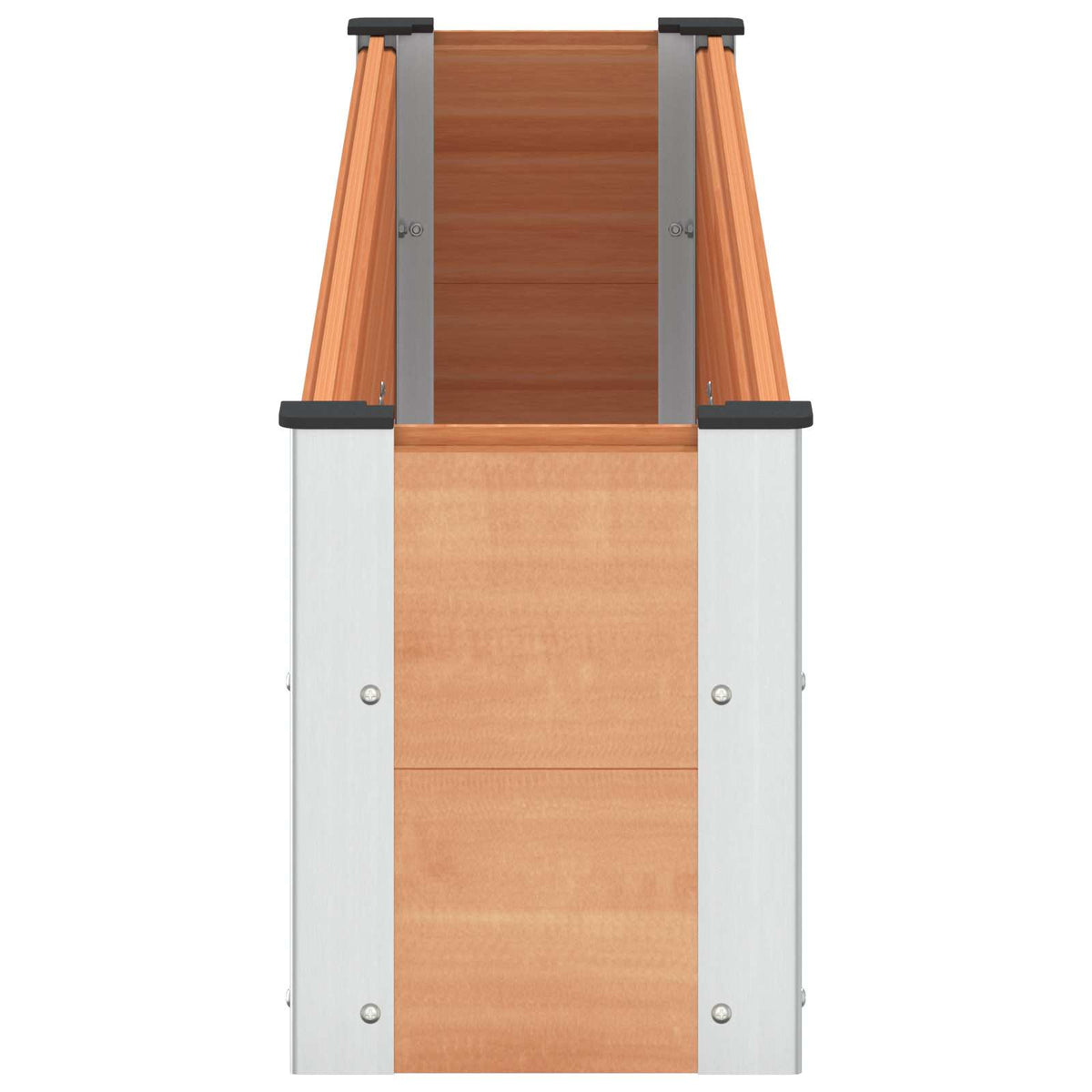vidaXL Garden Raised Bed Brown 200 x 30 x 36 cm WPC and Aluminium