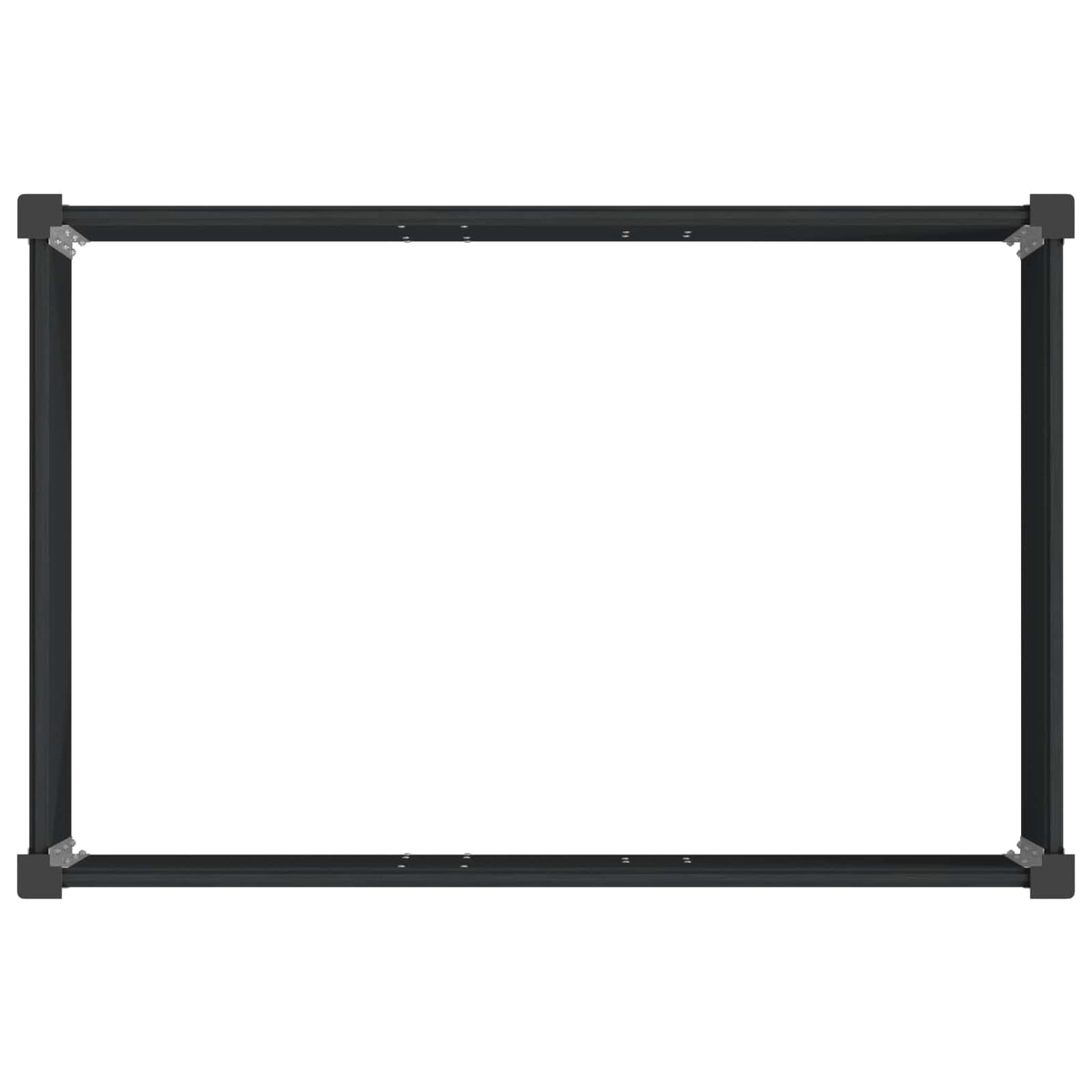 vidaXL Garden Raised Bed Black 50 x 30 x 36 cm WPC and Aluminium