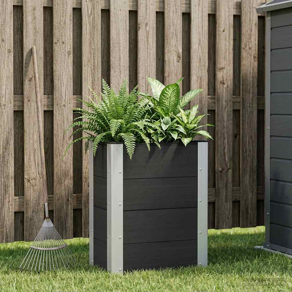 vidaXL Garden Raised Bed Black 50 x 30 x 72 cm