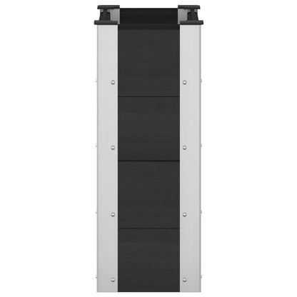 vidaXL Garden Raised Bed Black 50 x 30 x 72 cm