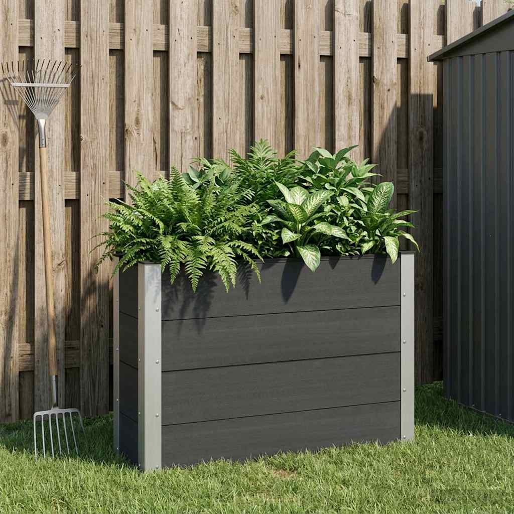 vidaXL Garden Raised Bed Black 100 x 30 x 72 cm