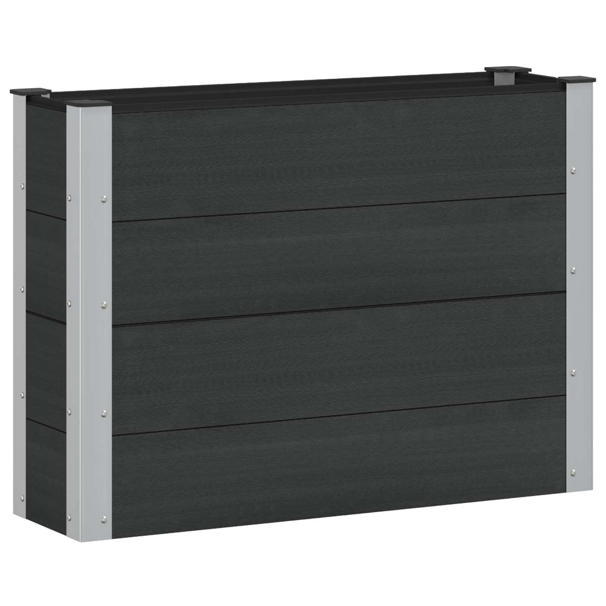 vidaXL Garden Raised Bed Black 100 x 30 x 72 cm WPC and Aluminium