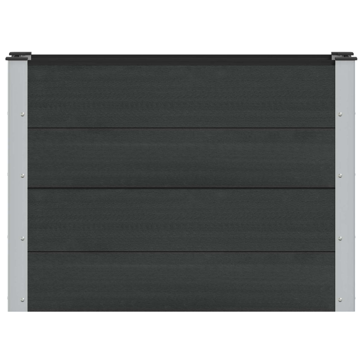 vidaXL Garden Raised Bed Black 100 x 30 x 72 cm WPC and Aluminium