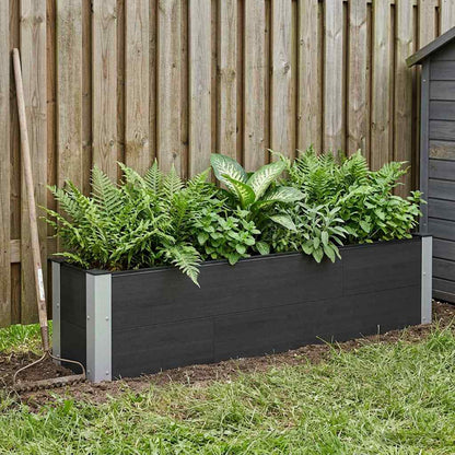vidaXL Garden Raised Bed Black 150 x 30 x 36 cm