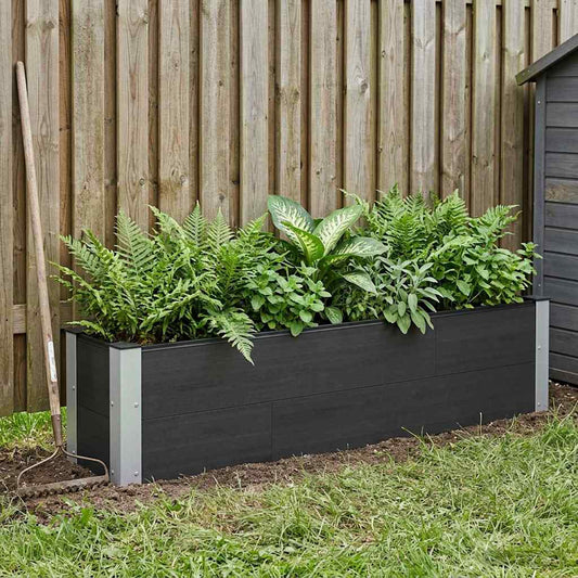 vidaXL Garden Raised Bed Black 150 x 30 x 36 cm