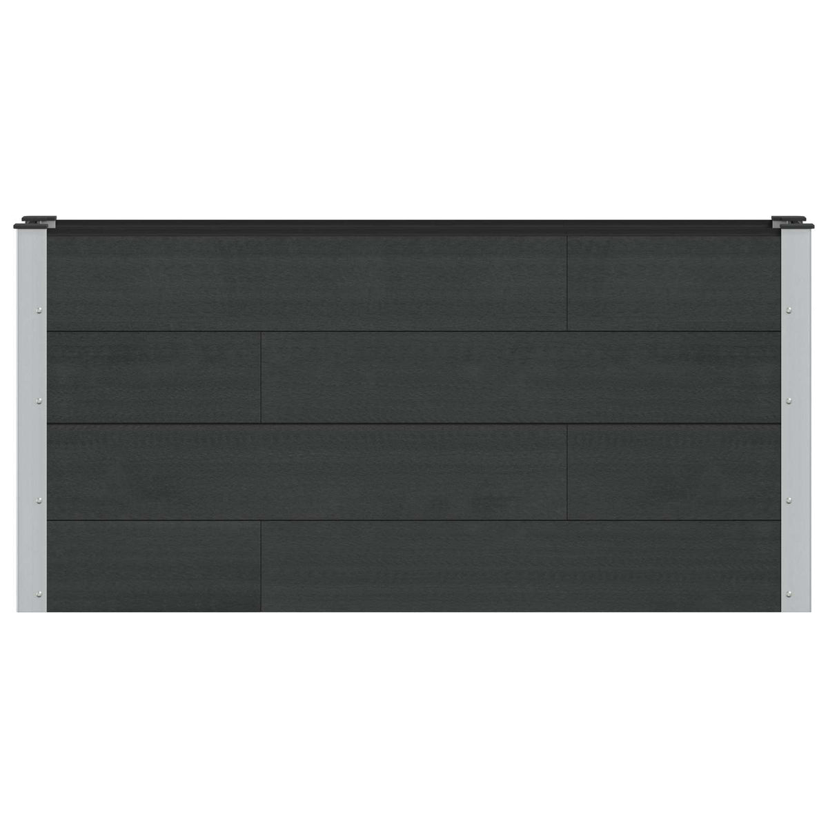 vidaXL Garden Raised Bed Black 150 x 30 x 72 cm WPC and Aluminium