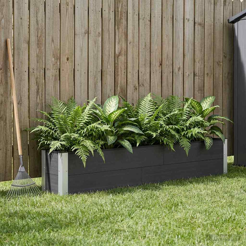 vidaXL Garden Raised Bed Black 200 x 30 x 36 cm