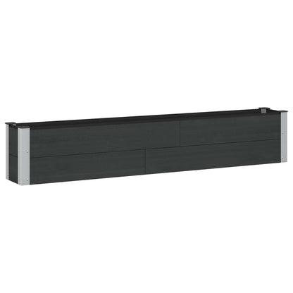 vidaXL Garden Raised Bed Black 200 x 30 x 36 cm