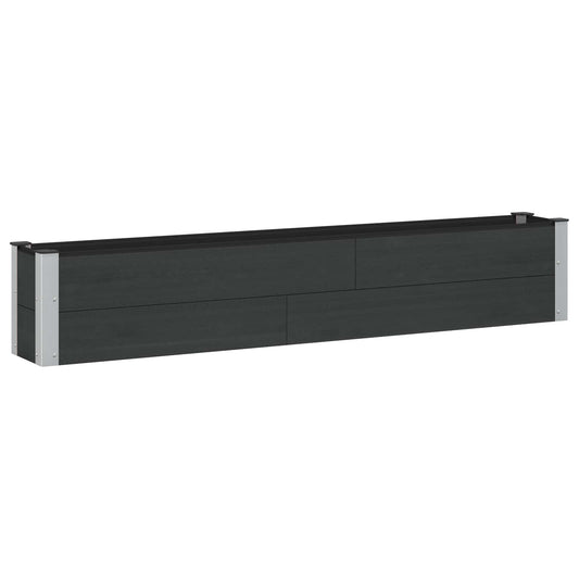 vidaXL Garden Raised Bed Black 200 x 30 x 36 cm