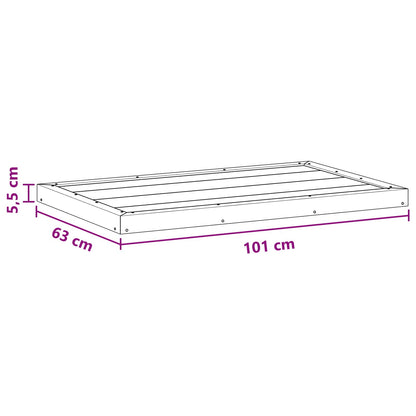 vidaXL Shower Base Plate Black 101 x 63 x 5.5 cm WPC