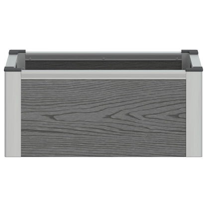 vidaXL Garden Raised Bed Grey 50 x 30 x 22 cm WPC and Aluminium