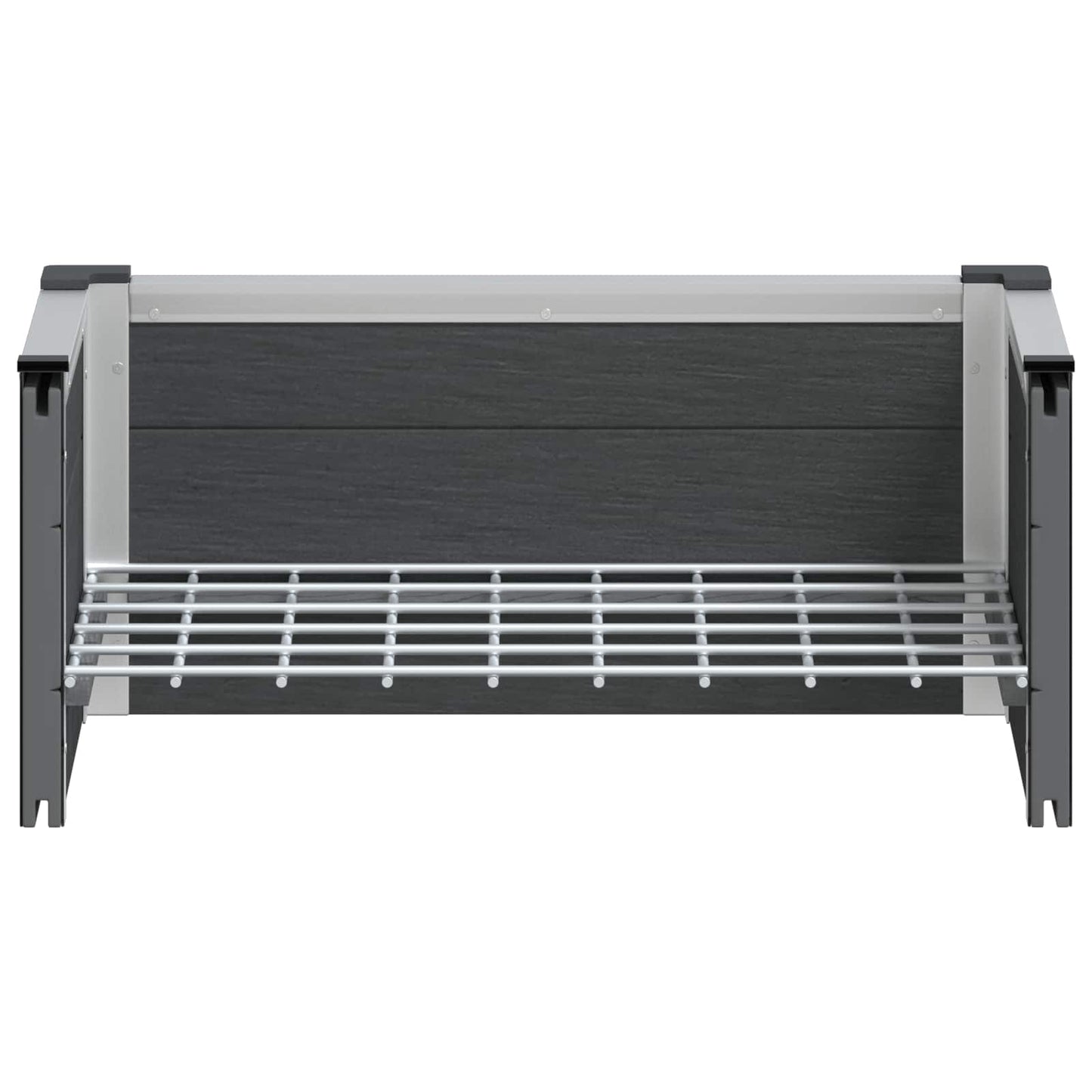 vidaXL Garden Raised Bed Grey 50 x 30 x 22 cm WPC and Aluminium