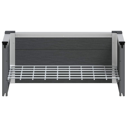 vidaXL Garden Raised Bed Grey 50 x 30 x 22 cm WPC and Aluminium