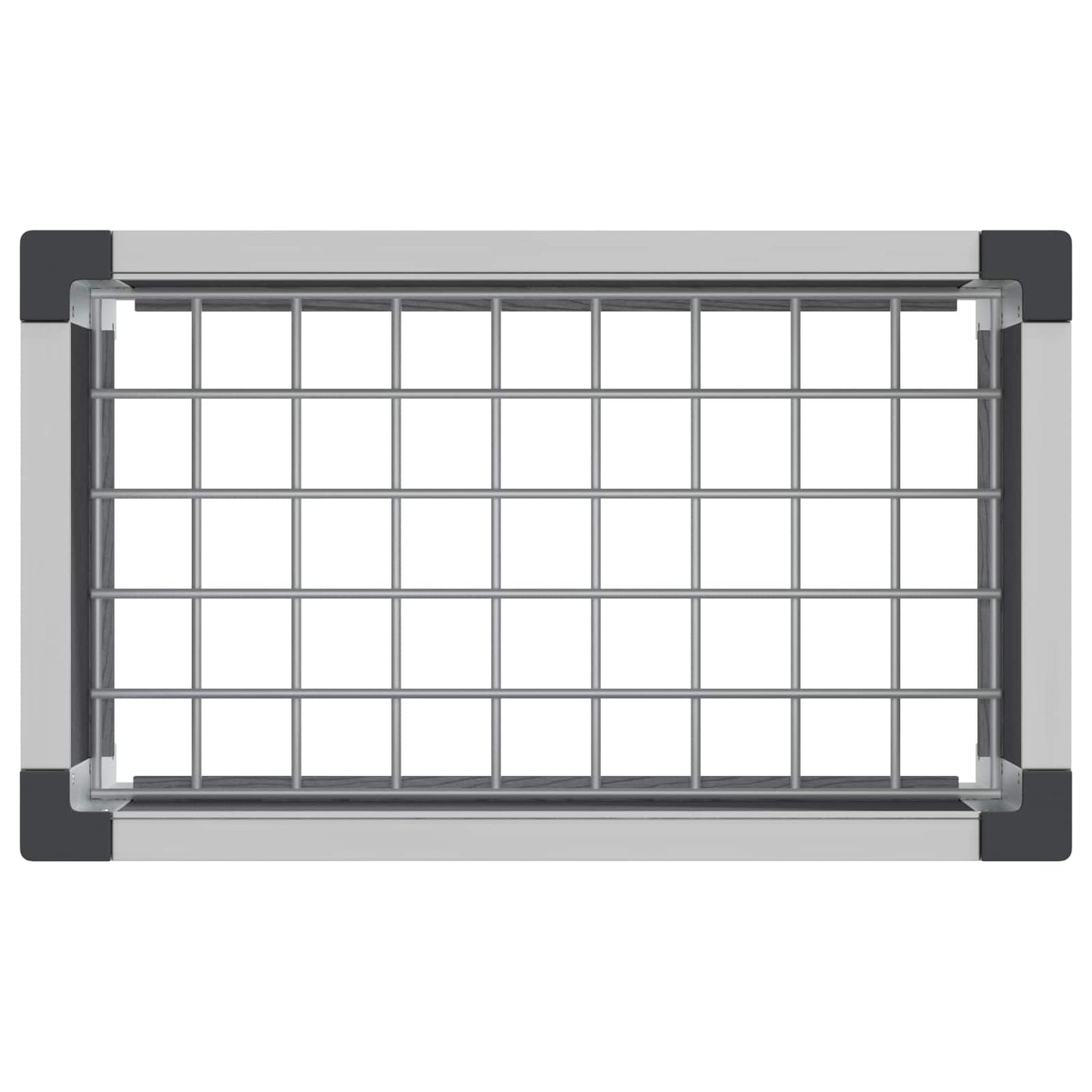 vidaXL Garden Raised Bed Grey 50 x 30 x 22 cm WPC and Aluminium