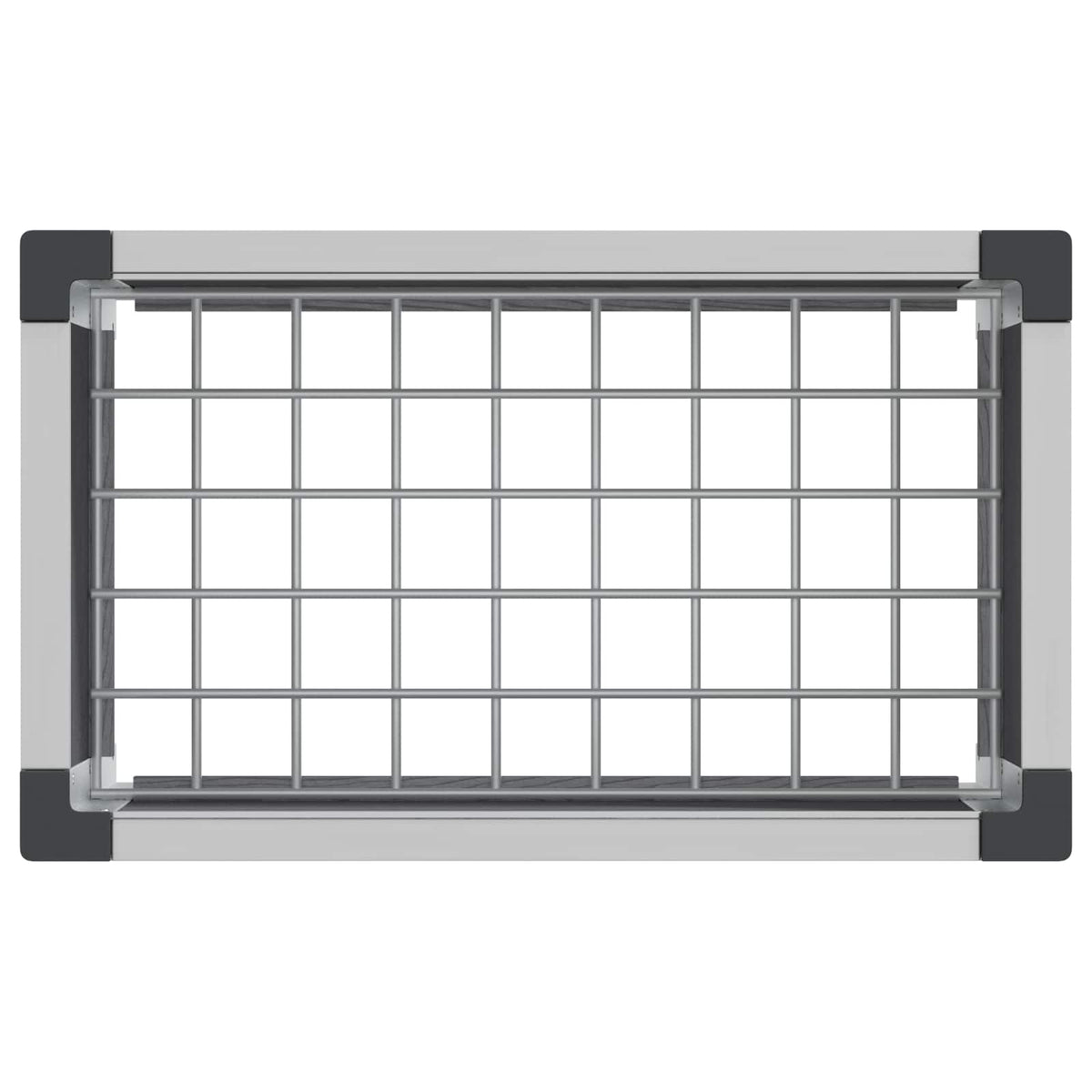 vidaXL Garden Raised Bed Grey 50 x 30 x 22 cm WPC and Aluminium