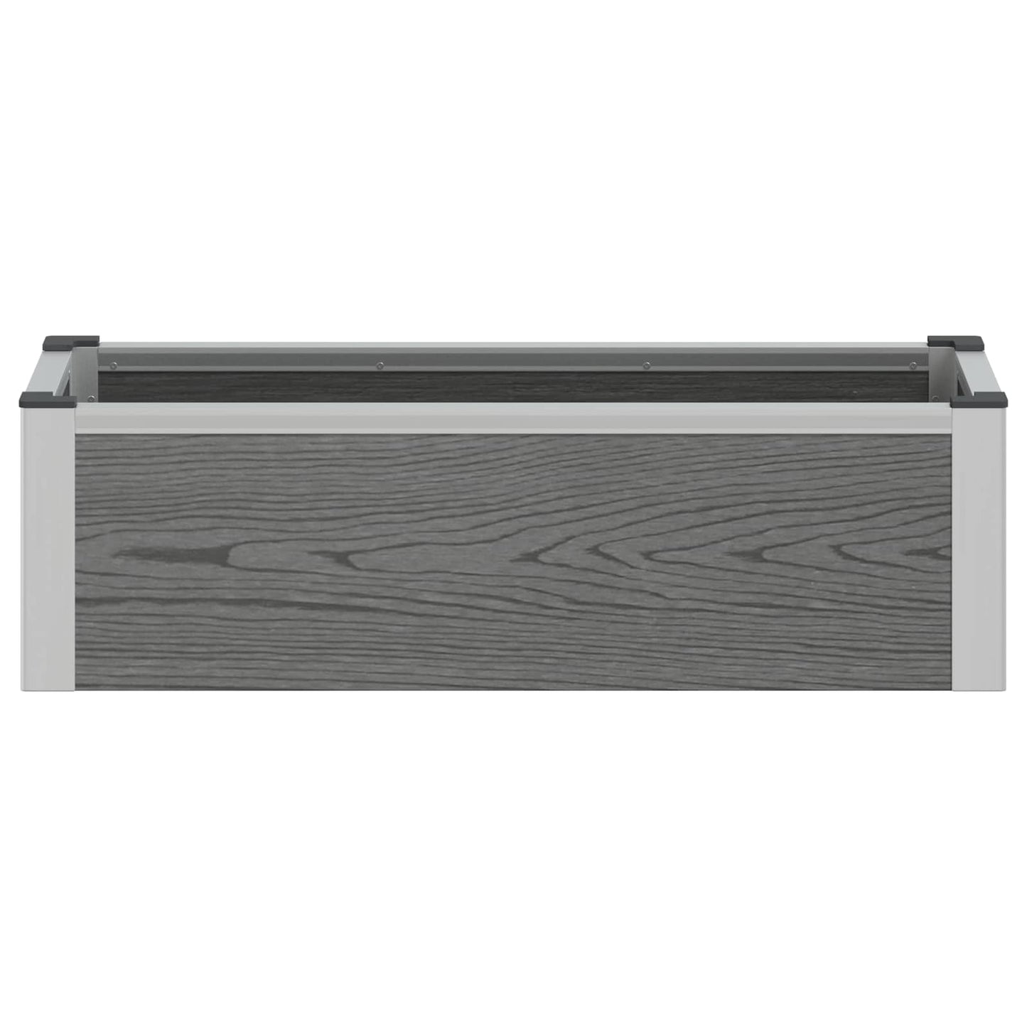 vidaXL Garden Raised Bed Grey 75 x 30 x 22 cm WPC and Aluminium