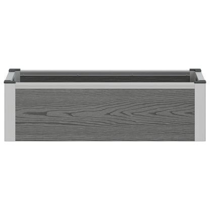 vidaXL Garden Raised Bed Grey 75 x 30 x 22 cm WPC and Aluminium